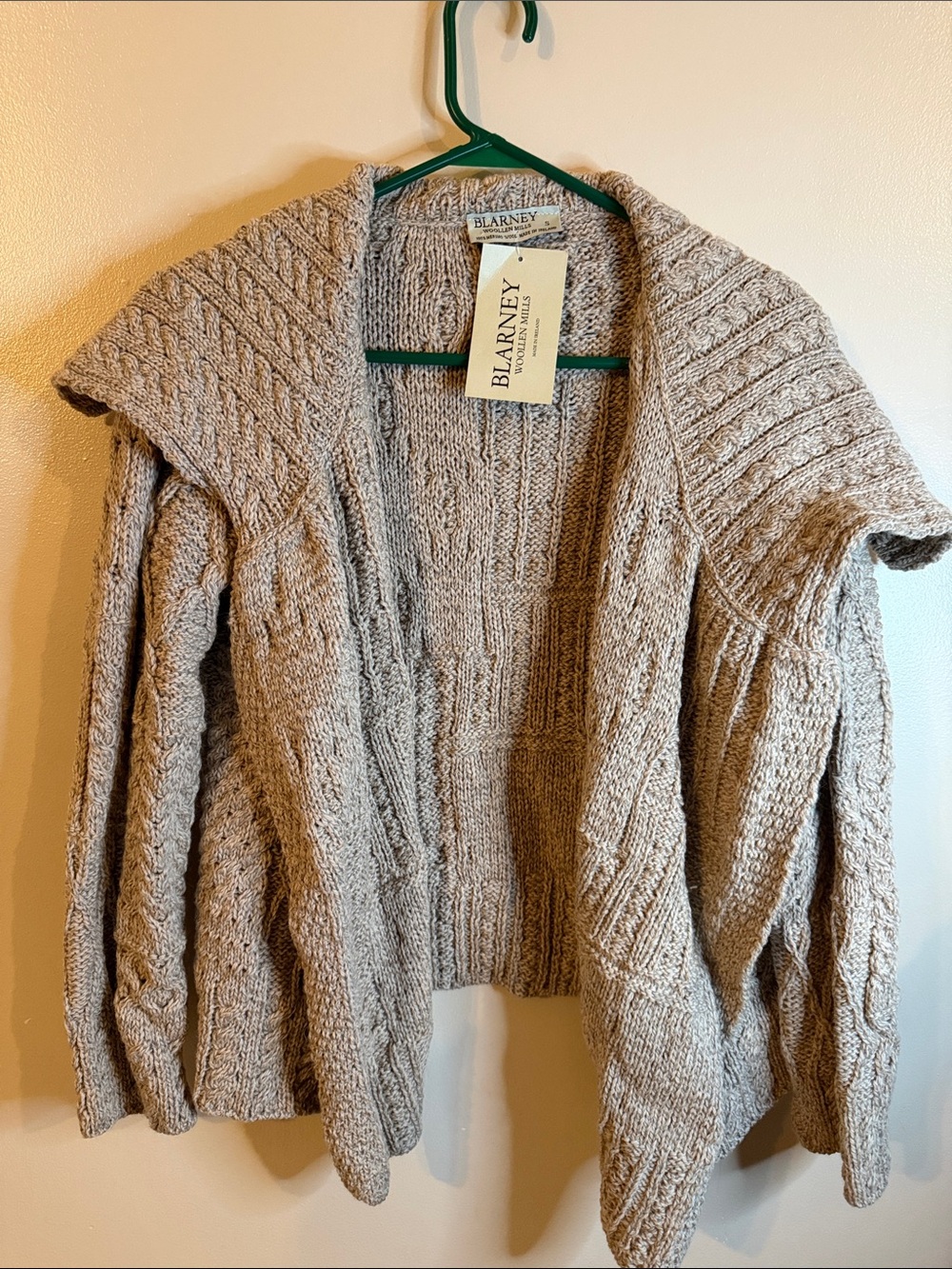 Open-Front Cable Knit Sweater